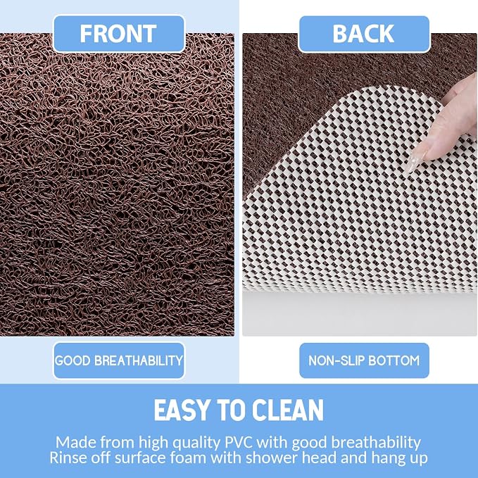Non-Slip Bathtub Mat, 2 Pack Anti Slip Shower Mat, Fast Drying Bathtub Mats - Image 4