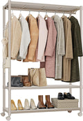 IZEUK Heavy Duty Rolling Garment Rack Wire Clothes Rack by IZEUK