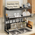 3 Tier Extra Large Stainless Steel Expandable Over The Sink Dish Drainer Drying by MAJALiS