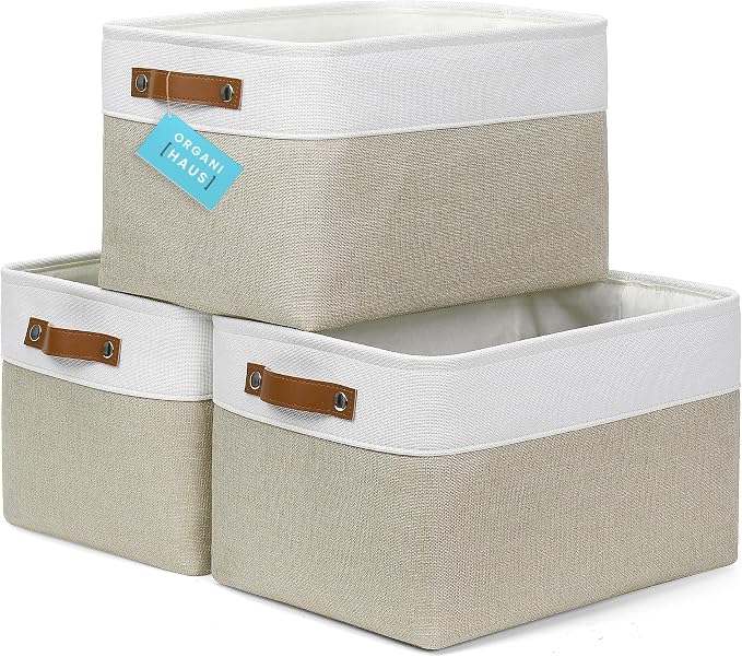 OrganiHaus Large Fabric Storage Baskets by OrganiHaus