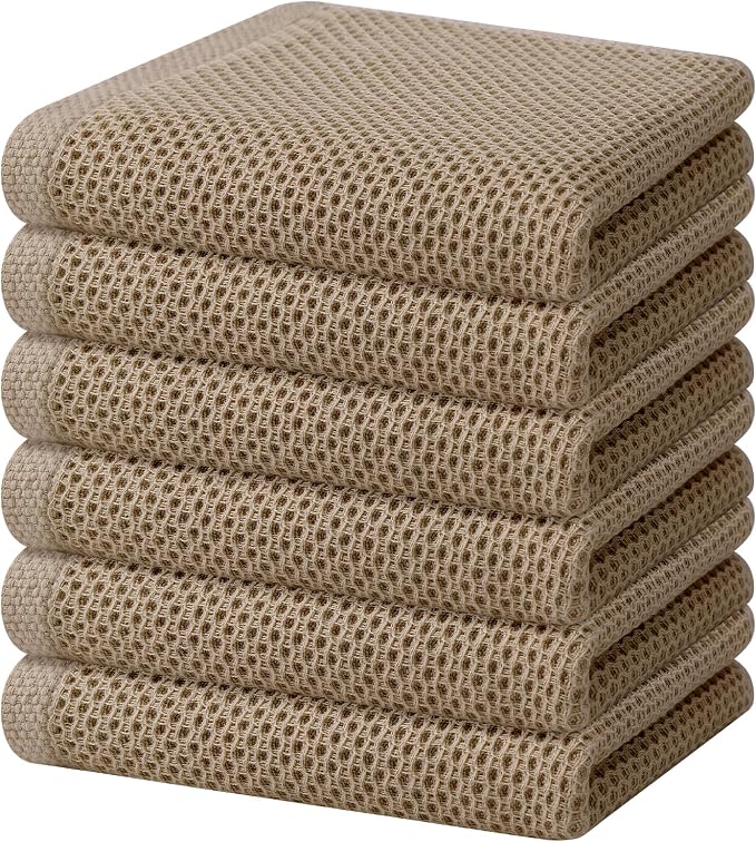 Homaxy 100% Cotton Waffle Weave Kitchen Dish Towels, Ultra Soft Absorbent Quick by Homaxy