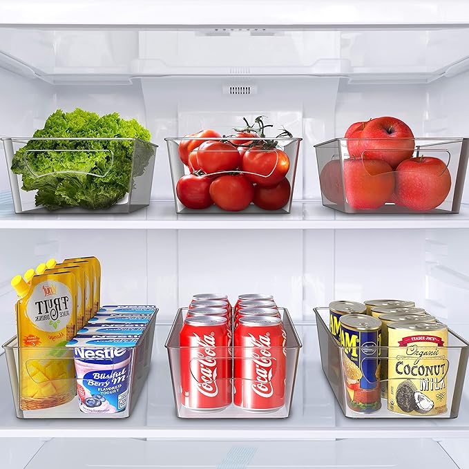 Simple Houseware Fridge Organizer Storage Bins, 8 Packs - Image 3