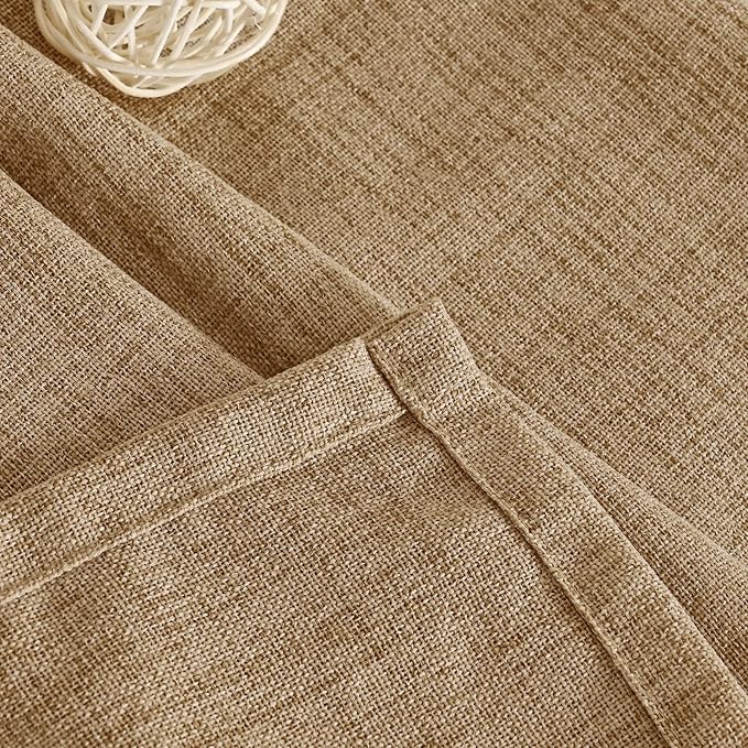 YoungsTex Toffee Linen Curtains 84 Inch Length 2 Panels - Image 7