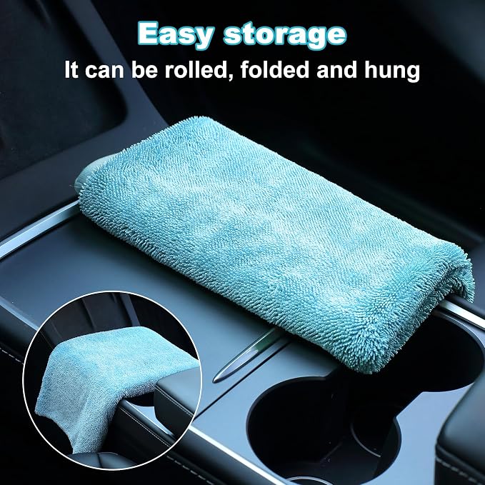 JOYMOOP Microfiber Towels for Cars, Quick Drying Car Microfiber Cleaning Cloth - Image 8