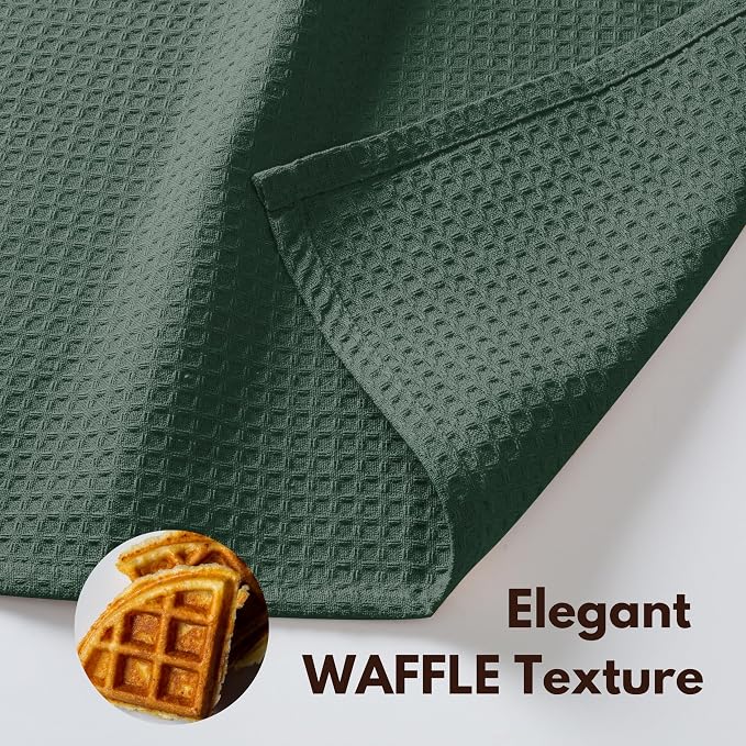 Native Fab Waffle Weave Dish Towels 12 Pack, 100% Cotton Kitchen Dishcloths - Image 2