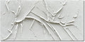 NANKAI Hand-Painted Thick Texture White Minimalist Oil Painting 24x48 Inches by NANKAIOilPaintingArt