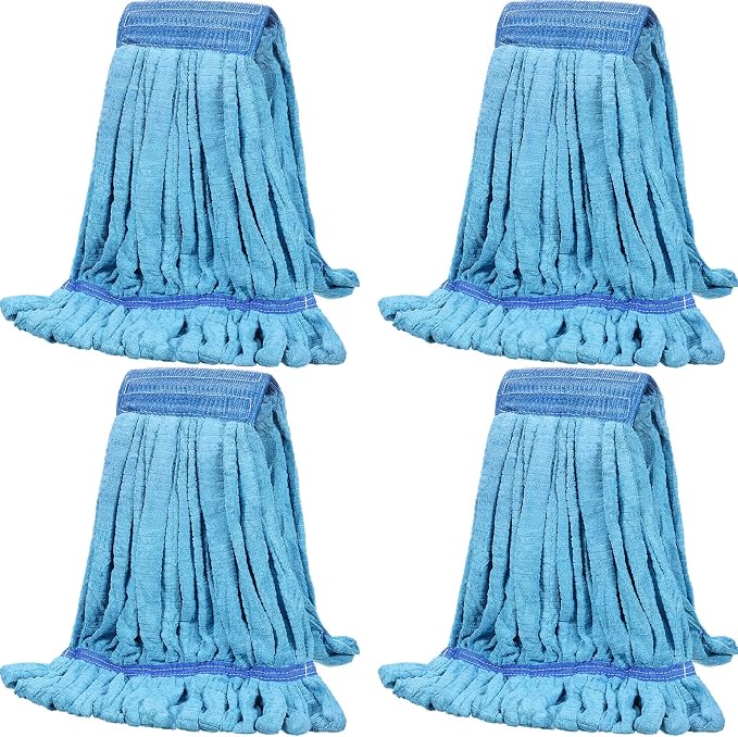 Lallisa 4 Pcs Commercial Mop Head Replacement Tube Microfiber Industrial Looped by Lallisa