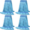 Lallisa 4 Pcs Commercial Mop Head Replacement Tube Microfiber Industrial Looped by Lallisa