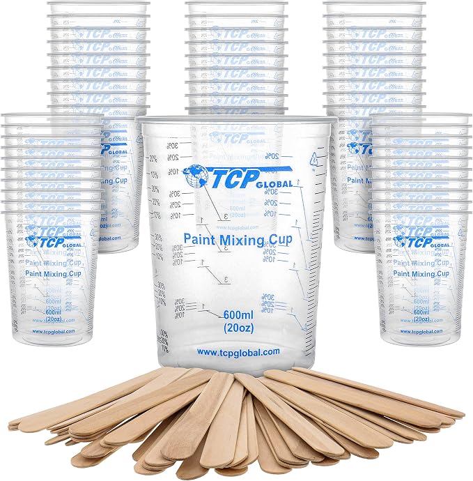 TCP Global 20 oz. Graduated Plastic Mixing Cups by TCPGlobal