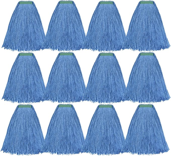 Matthew Cleaning 24oz 12Pack Cotton Mop Head Replacement, Looped-Open String by MATTHEWCLEANINGPRODUCTS