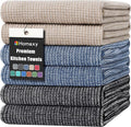Homaxy Premium Kitchen Towels, Large Cotton Kitchen Hand Towels, Flat and Terry by Homaxy