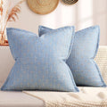 ZWJD Pillow Covers 16x16 Set of 2 Soft Polyester Textured Pillow Covers by ZWJD