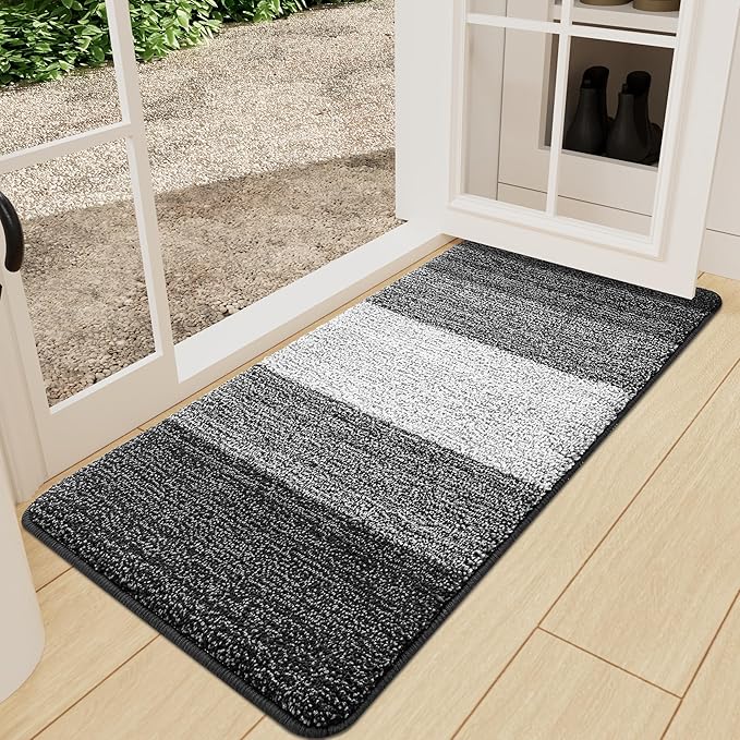 Kitinjoy Indoor Outdoor Door Mat, 71x24 Non-Slip Absorbent Dirt Trapper by Kitinjoy