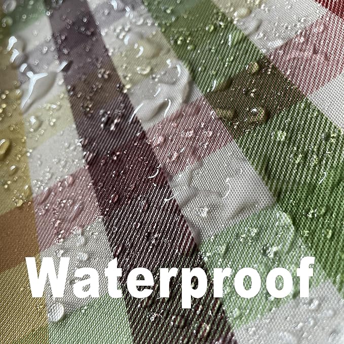 Waterproof Gingham Festive Tablecloth Fabric - Image 2