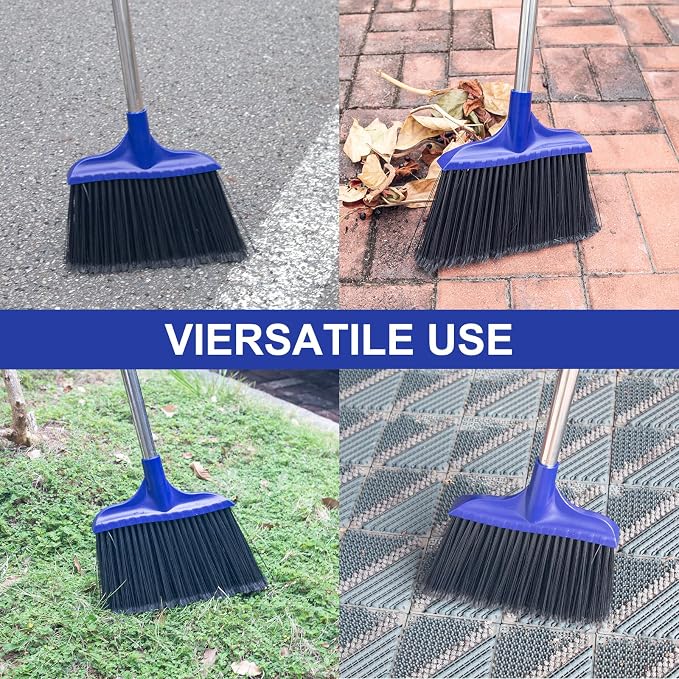 Kefanta 6 Pack Heavy Duty Broom Indoor/Outdoor Commercial Brooms Angle Broom 53 - Image 2