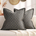 ZWJD Pillow Covers 16x16 Set of 2 Soft Polyester Textured Pillow Covers by ZWJD
