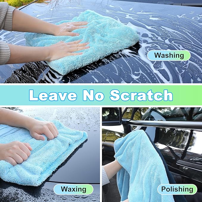 JOYMOOP Microfiber Towels for Cars, Quick Drying Car Microfiber Cleaning Cloth - Image 6
