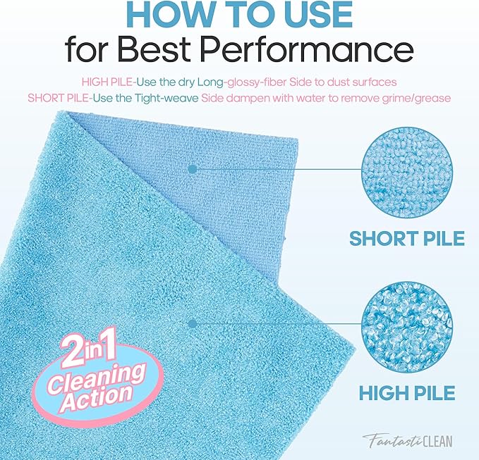 Fantasticlean XL Tear-Away Microfiber Cleaning Cloth Roll, Thick & Large - Image 5