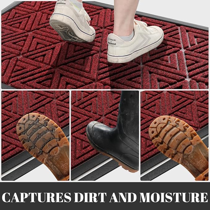 Yimobra Extra Large Door Mat 60x32, All-Weather Waterproof Non-Slip Welcome - Image 6