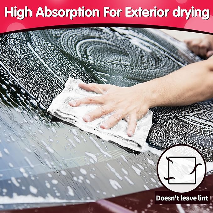 FIXSMITH White Microfiber Cleaning Cloth, Reusable Shop Towels, Microfiber - Image 5