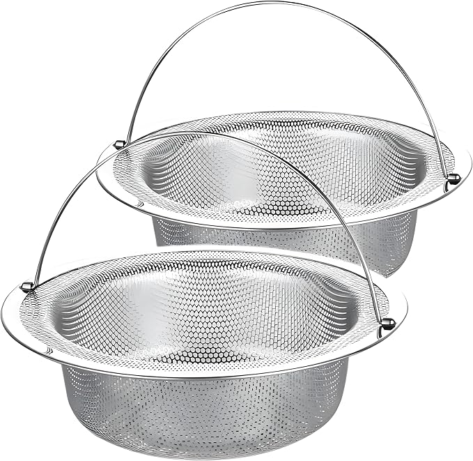 4 Pack Stainless Steel Sink Strainer Basket, Fine Mesh Drain Protector by SZLFSX