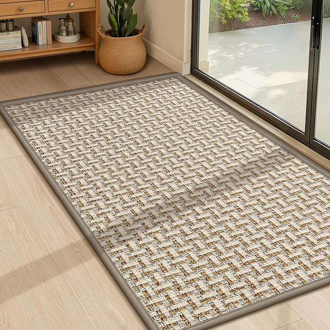 LEKEEPGO Door Mat Indoor Entrance 24"x36", Absorbent Indoor Door Mat, Non Slip by LEKEEPGO