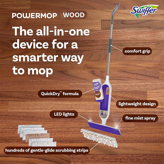 Swiffer Power Mop Wood, Hardwood Floor Cleaner - Image 3