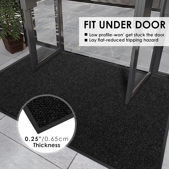 3′ x 34′ Front Door Mat Indoor Outdoor Entrance, Commercial Floor Mat Heavy - Image 4