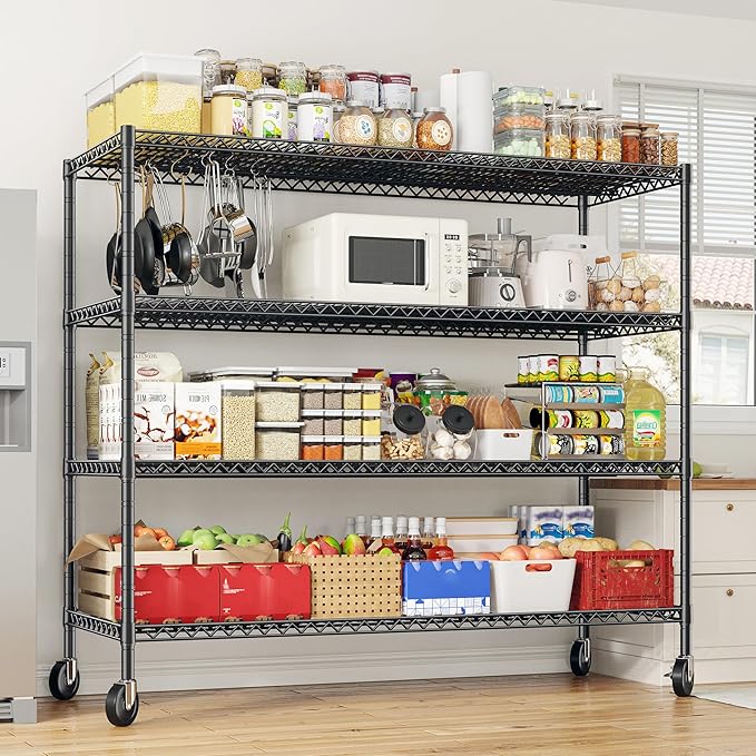 REIBII 75.6" H Storage Shelves 2500LBS Wire Shelving Unit - Image 9