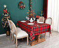 Waterproof Tartan Checkered Tablecloth Fabric by Essifunia