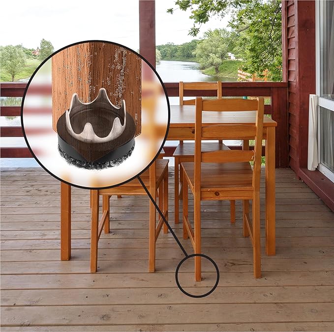GorillaOutdoor 1 inch Round Furniture Feet Floor Protectors/Weatherproof Berber - Image 3