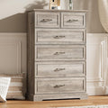 6 Drawer Dresser for Bedroom, Rustic Farmhouse Dresser by Thacuok