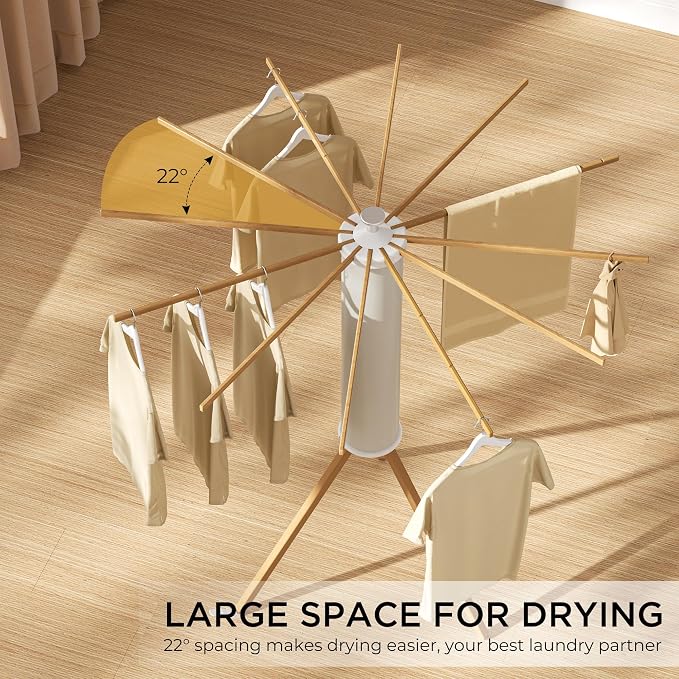 Tripod Clothes Drying Rack, Garment Rack Portable and Foldable Space Saving - Image 6