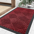 Smiry Front Door Mat Outside Entrance, Heavy Duty Outdoor Indoor Natural Rubber by Smiry