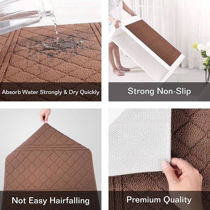 REFETONE Indoor Doormat, Front Back Door Mat 32"x48" Absorbent Rubber Backing - Image 4
