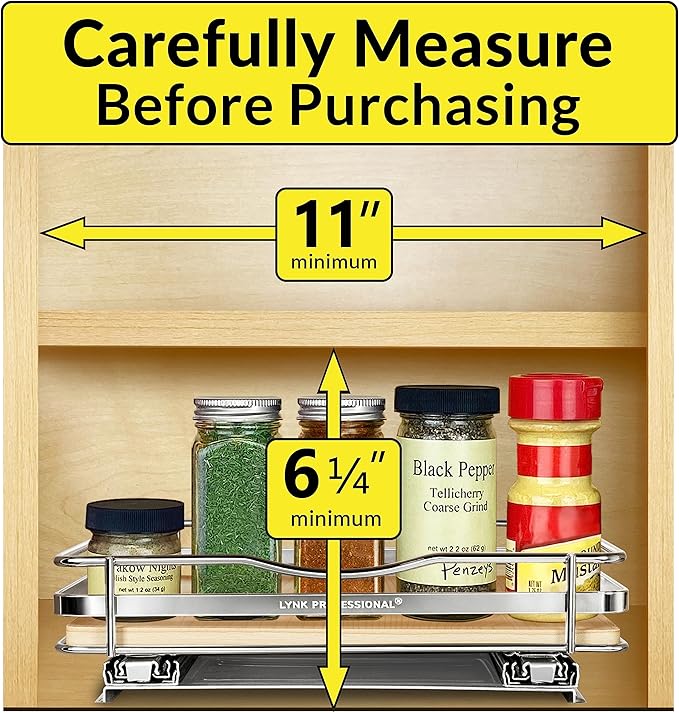 LYNK PROFESSIONAL® Élite™ Pull Out Spice Rack Organizer - Image 4