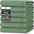 Homaxy Premium Kitchen Towels, Large Cotton Kitchen Hand Towels, Flat and Terry by Homaxy