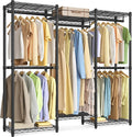 SONGMICS Heavy-Duty Clothes Rack, Garment Rack, Portable Closet, 56.9-Inch Wide by SONGMICSbySONGMICSHOME