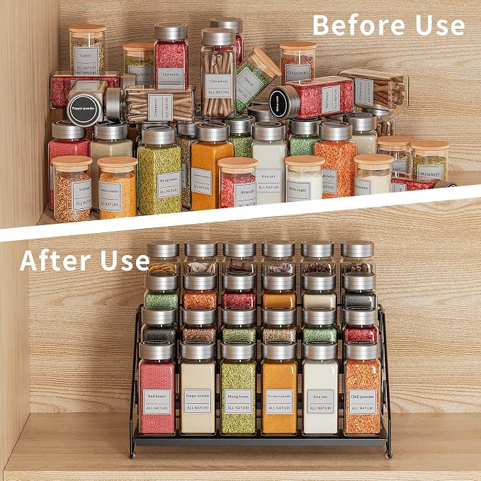 RCHYFEED Spice Rack Organizer for Cabinet Pantry, 4 Tier Spice Rack Countertop - Image 2