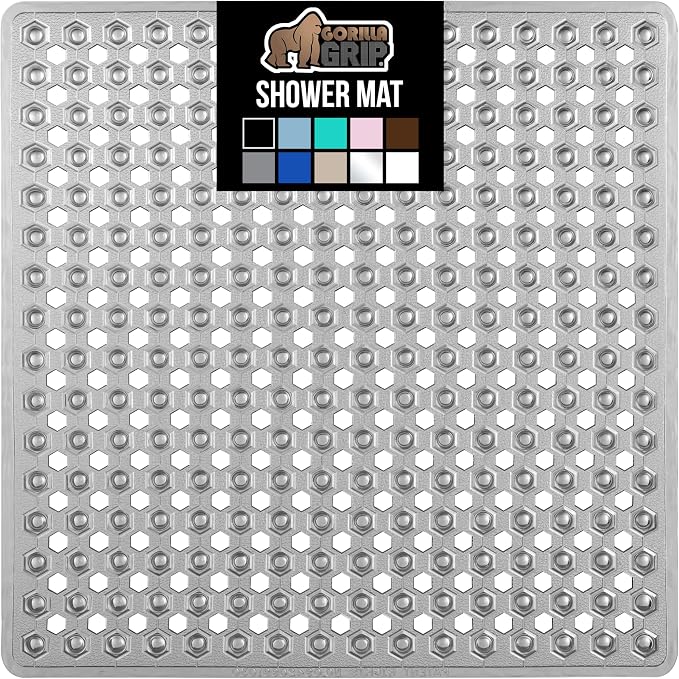 GORILLA GRIP Patented Square Shower Stall Mat, Small Bathtub Floor Mats by GorillaGrip