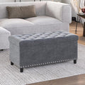 BELLEZE 35" Tufted Ottoman, Storage Bench by BELLEZE