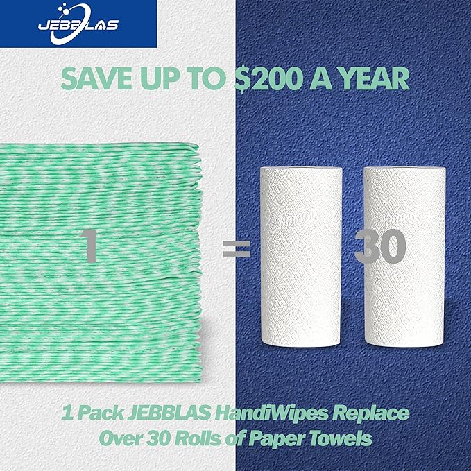 JEBBLAS 100Pack Reusable Cleaning Cloths 11.8‘’x11.8‘’ Handi Wipes Reusable - Image 5