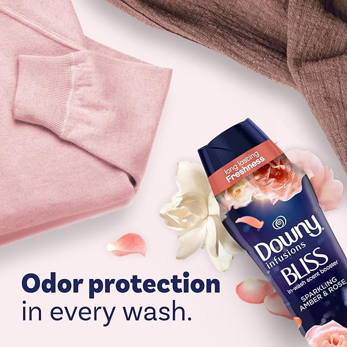 Downy Infusions In-Wash Laundry Scent Booster Beads, Sparkling Amber and Rose - Image 4