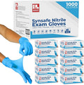 Synsafe 4 Mil - Blue Nitrile Exam Gloves –Disposable Latex Free & Powder Free – by LONDONLABS