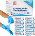 Synsafe 4 Mil - Blue Nitrile Exam Gloves –Disposable Latex Free & Powder Free – by LONDONLABS