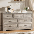 7 Drawer Dresser for Bedroom, Rustic Farmhouse Dresser by Thacuok