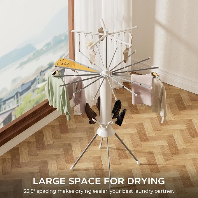 Clothes Drying Rack, 4-Legged Portable Drying Rack Clothing - Image 5