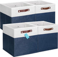 OrganiHaus 13x13 Cube Fabric Storage Bins Set of 4, Fabric Storage Cubes w/ by OrganiHaus