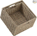 HOONEX Wicker Storage Baskets for Organizing, Decorative Woven Seagrass Baskets by HOONEX