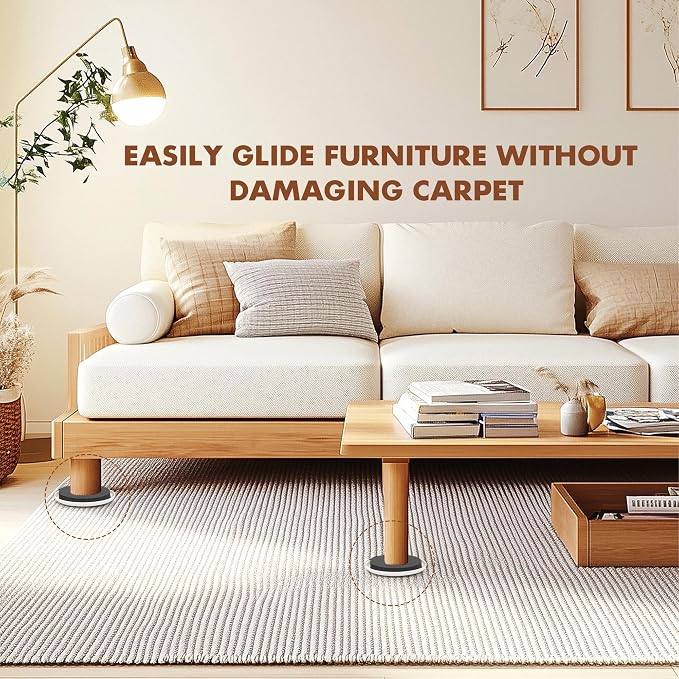 16-Pack Furniture Sliders for Hardwood Floors & Carpet, Save 80% Effort - Image 8